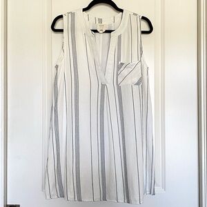 Harper Heritage Women's Sleeveless Striped Tunic Dress, Size Medium